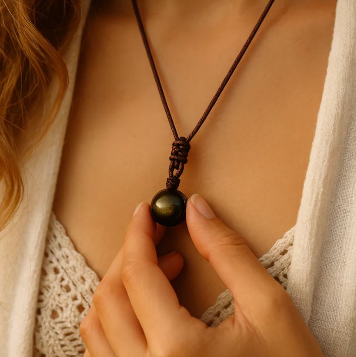 AERA Golden Obsidian Pendant